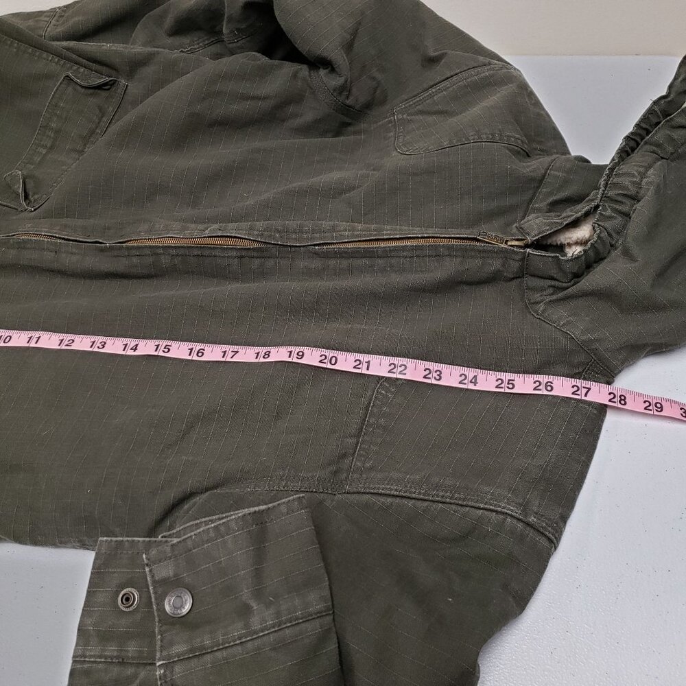 Walls Blizzard Pruf Army Green Canvas Sherpa Lined Coat Size Youth XL 16/18 - Picture 12 of 15